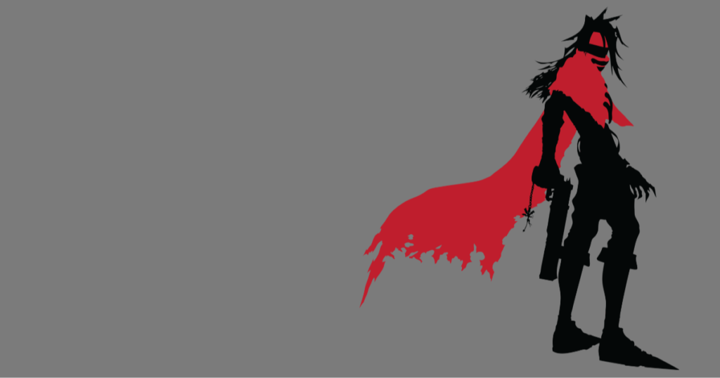 Silhouette of Vincent Valentine from Final Fantasy VII