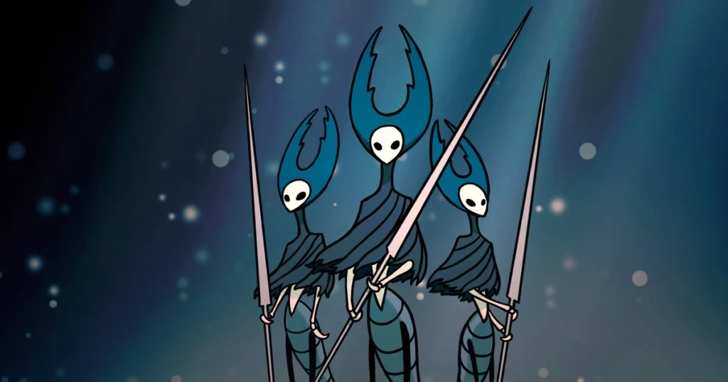 The Three Mantis Lords wielding their nails in Hollow Knight Lore