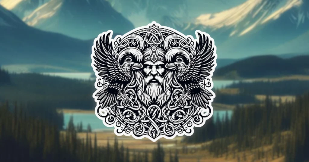 The head of Odin, The Allfather in Norse Mythology