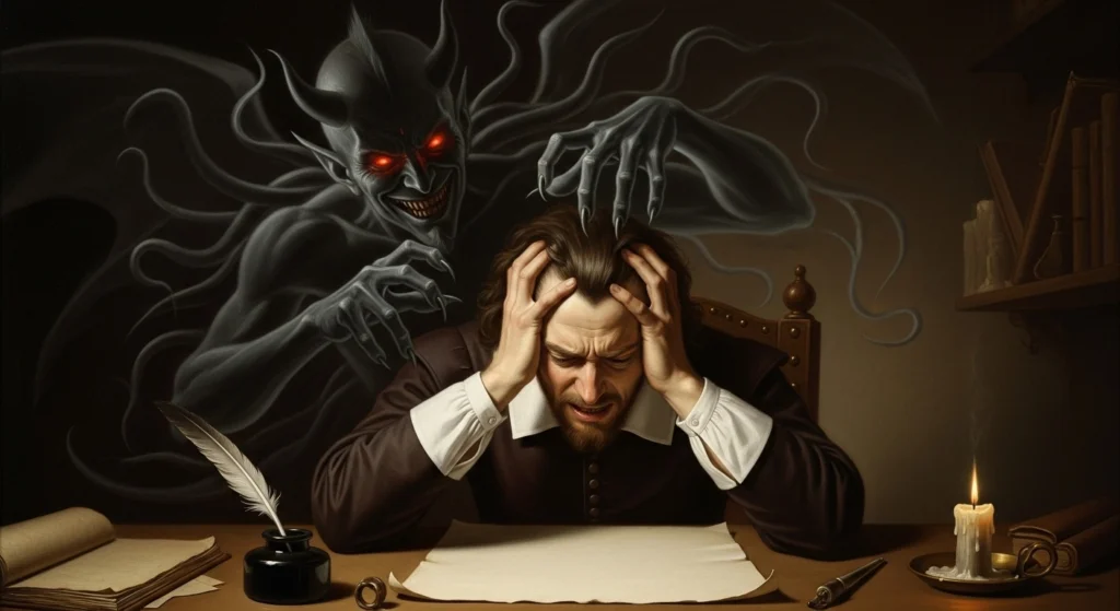 A writer tormented by a demon
